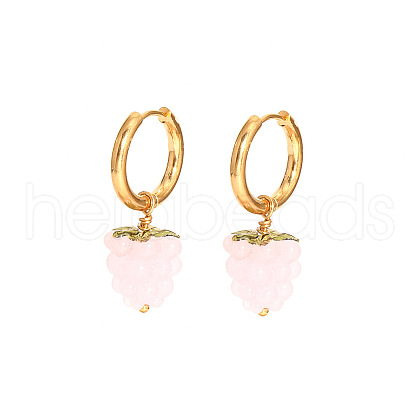 Stainless Steel Grape Hoop Earrings ZJ1069-4-1