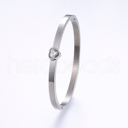 304 Stainless Steel Bangles BJEW-P222-08P-1