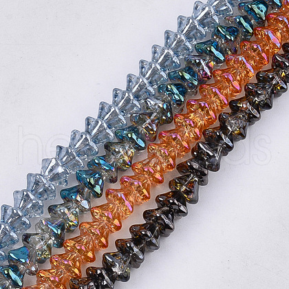 Electroplate Glass Beads Strands EGLA-T017-02-1