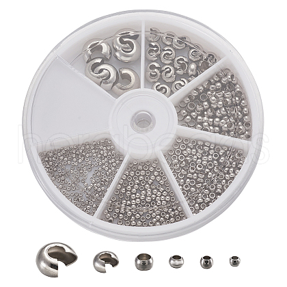304 Stainless Steel Crimp Beads STAS-TA0004-11P-1