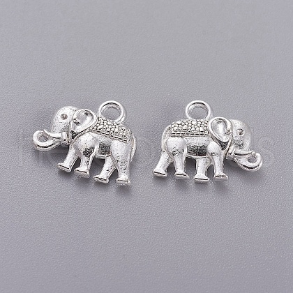 Vintage Elephant Charms PALLOY-ZN-47017-S-FF-1