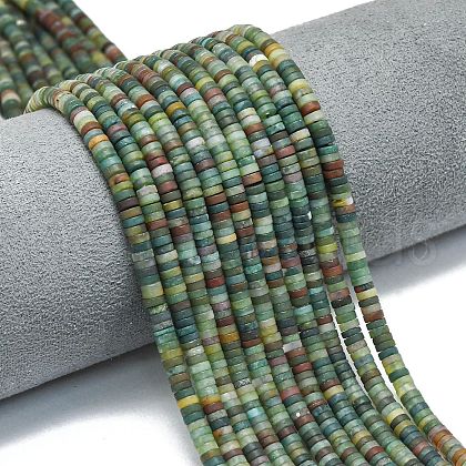 Natural Moss Agate Beads Strands G-P575-B31-4x1mm-1