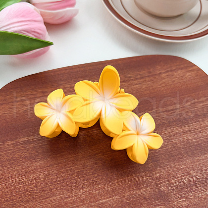 Candy Color Three Flower Plastic Claw Hair Clips PW-WG6FDF6-01-1