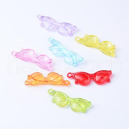Transparent Acrylic Big Pendants TACR-S132-01-1