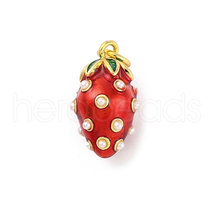 Brass Enamel Pendants KK-U066-06G-1