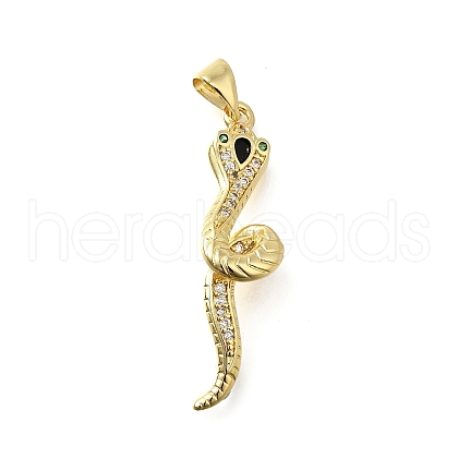 Brass Micro Pave Cubic Zirconia Pendants KK-Q066-08B-G-1
