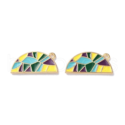 Alloy Enamel Pendants ENAM-O001-11G-G-1