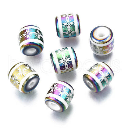Electroplate Glass Beads EGLA-S196-07A-06-1