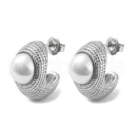 304 Stainless Steel Stud Earrings EJEW-M233-07P-1