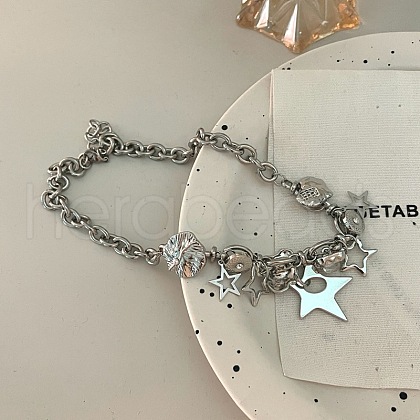 Brass Star Tassel Pendant Necklaces for Women FS-WG63EF5-01-1