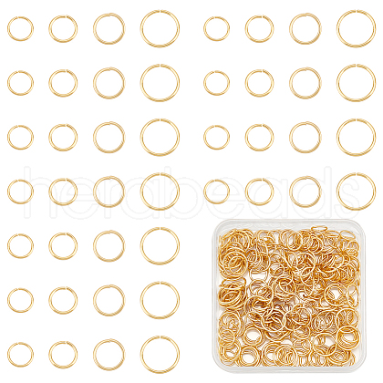 Unicraftale 4 Styles 304 Stainless Steel Jump Rings STAS-UN0058-01-1