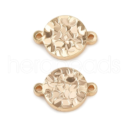 Brass Textured Connector Charms KK-K351-57B-G-1