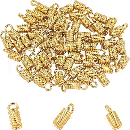Unicraftale PVD Vacuum Plating 304 Stainless Steel Coil Cord Ends STAS-UN0009-41G-1