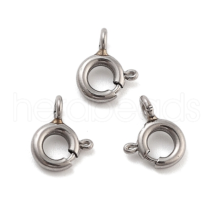 Non-Tarnish 316 Stainless Steel Spring Ring Clasps STAS-B072-08P-01-1