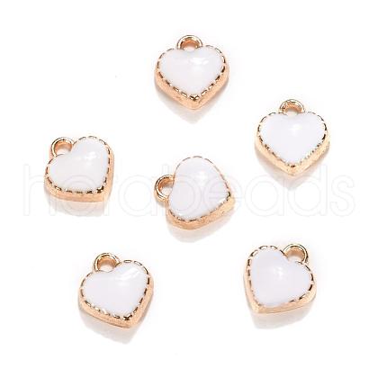 Heart Alloy Enamel Charms X-ENAM-Q033-51B-1