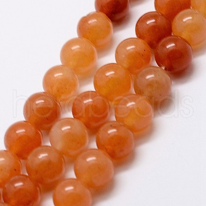 Natural Red Aventurine Bead Strands X-G-P257-02-6mm-1