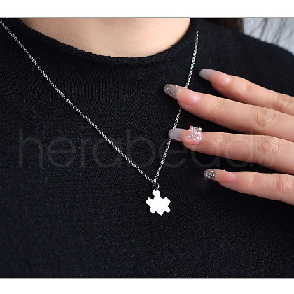 201 Stainless Steel Pendant Cable Chain Necklaces FS-WG816E6-01-1