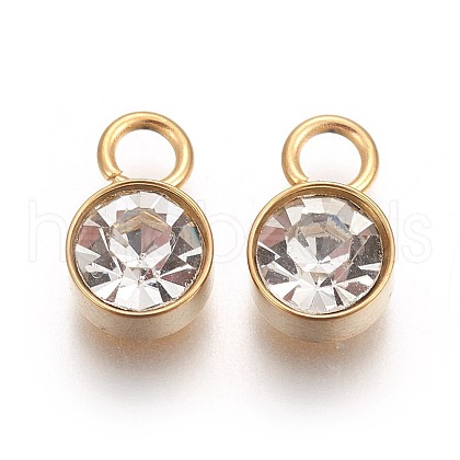 Ion Plating(IP) Glass Rhinestone Charms STAS-F189-B13-1