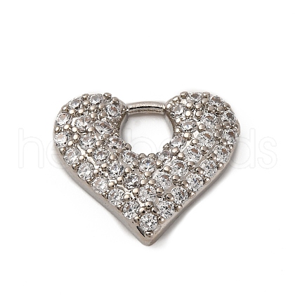 Brass Micro Pave Cubic Zirconia Pendants KK-P308-14P-1