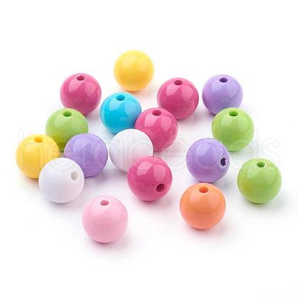 Round Acrylic Beads PAB708Y-1