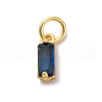 Brass Pave Cubic Zirconia Charms KK-F894-13G-01-1