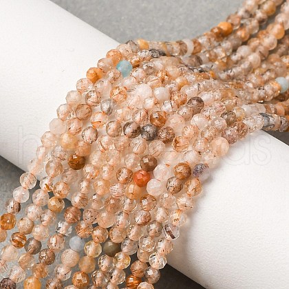 Natural Rutilated Quartz Beads Strands G-D314-A01-2mm-1