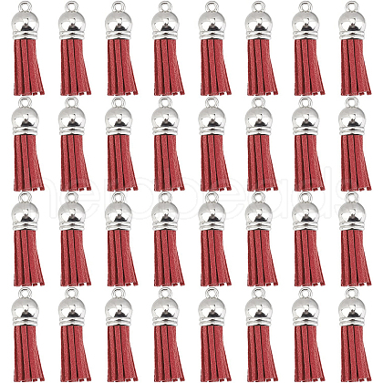 SUNNYCLUE 100Pcs Faux Suede Tassel Pendant Decorations FIND-SC0002-29A-1