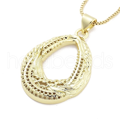 Brass Pendants Necklace NJEW-B101-02G-03-1