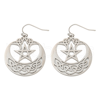 Tarnish Resistant 304 Stainless Steel Dangle Earrings for Women EJEW-F338-04P-03-1