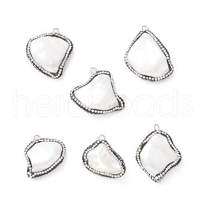 Natural Freshwater Shell Pendants SHEL-F005-08A-1