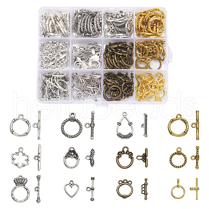 Tibetan Style Alloy Toggle Clasps PALLOY-TA0001-48-1