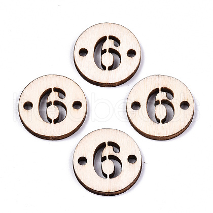Unfinished Natural Poplar Wood Links Connectors WOOD-S045-138A-6-1