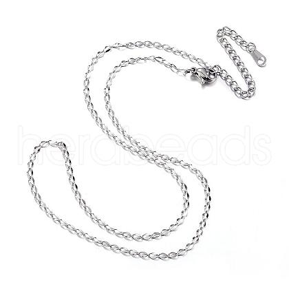 Tarnish Resistant 304 Stainless Steel Necklaces NJEW-E080-09P-1