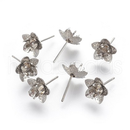 Tarnish Resistant 304 Stainless Steel Stud Earring Findings STAS-P221-10P-1