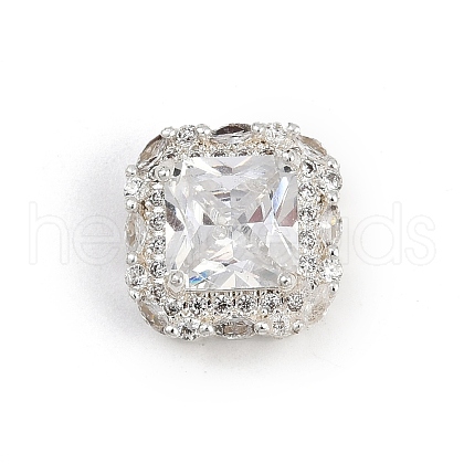 Hollow Rack Plating Brass Cubic Zirconia Beads KK-L236-13S-02-1