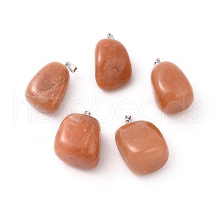 Natural Red Aventurine Pendants X-G-k302-B13-1