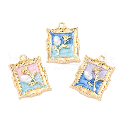 Alloy Enamel Pendants FIND-M060-08G-1