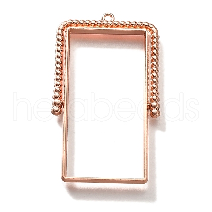 Alloy Open Back Bezel Pendants PALLOY-I223-07RG-1