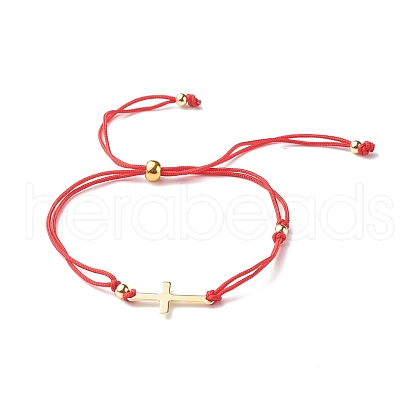 Adjustable Nylon Thread Slider Bracelets BJEW-JB06532-01-1