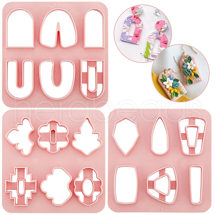 SUNNYCLUE 3Pcs 3 Styles ABS Plastic Plasticine Tools DIY-SC0025-44-1