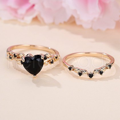 Heart Alloy Finger Rings for Women FS-WG1A204-02-1