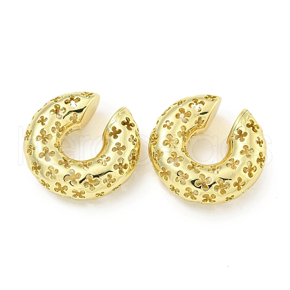 Hollow Brass Cuff Earrings EJEW-C104-037G-1