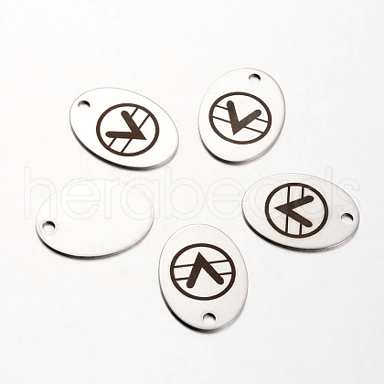 Non-Tarnish Spray Painted Stainless Steel Pendants STAS-I048-N03-1