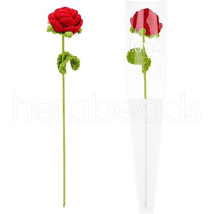 Cotton Knitting Artificial Flower AJEW-WH0013-51-1
