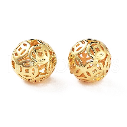 Rack Plating Brass Beads KK-S377-09G-1