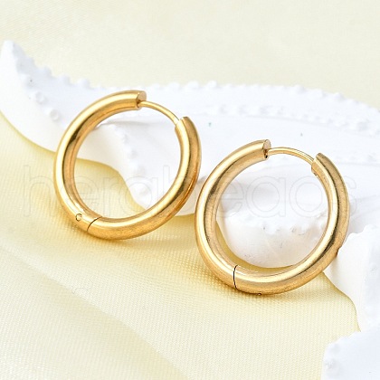 Round 304 Stainless Steel Hoop Earrings EJEW-V005-01G-02-1