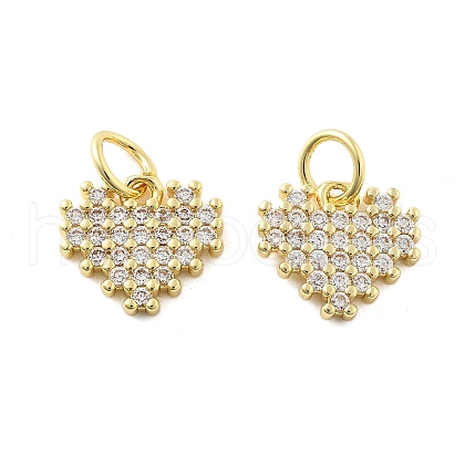 Brass Micro Pave Cubic Zirconia Pendants KK-C092-24K-G-1