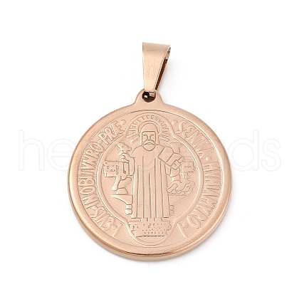 Ion Plating(IP) 304 Stainless Steel Pendants STAS-A053-24C-RG-1