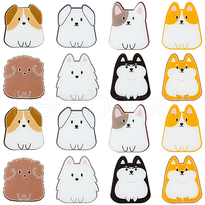 8Pcs 8 Styles Acrylic Brooches FIND-CJ0001-94-1