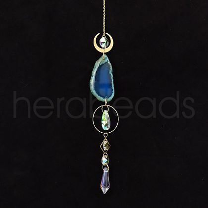 Natural Agate Piece Hanging Ornaments PW-WG29125-07-1